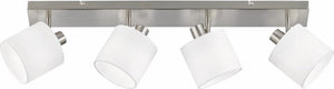 Rl live your light reality tommy - opbouwspot - nikkel mat - excl. 4x e14 - witte kap