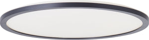 Brilliant brennan - plafondlamp - badkamer - led 24w 4000k - 3-step dimmer - ip44 - zwart wit
