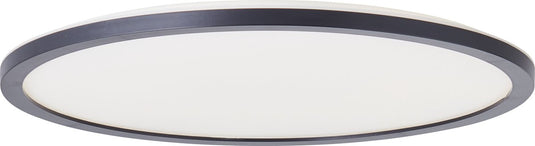 Brilliant brennan - plafondlamp - badkamer - led 24w 4000k - 3-step dimmer - ip44 - zwart wit