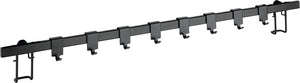 Wenko keukenrail gala 60cm mat zwart staal met 8 ophanghaken - wandrek voor keukenspullen en keukengerei