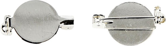 Creativ company brochespeld verzilverd 20mm, 5st.