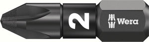 Wera 855 1 impaktor dc pozidriv bit pz2 x 25mm ve=10 - 05057621001