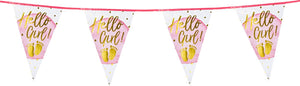 Boland - folievlaggenlijn 'hello girl!' - geen thema - babyshower