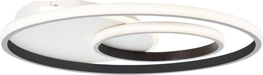 Brilliant merapi - plafondlamp - led 32w - 3000k - wit zwart
