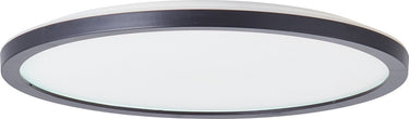 Brilliant brennan - plafondlamp - badkamer - led 18w 4000k - 3-step dimmer - ip44 - zwart wit