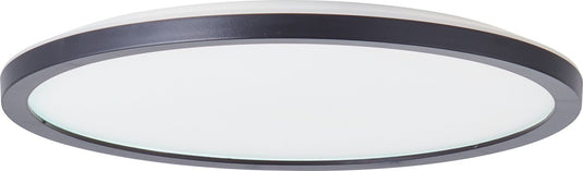 Brilliant brennan - plafondlamp - badkamer - led 18w 4000k - 3-step dimmer - ip44 - zwart wit