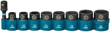 Makita krachtdopset impact black, 3 8 9-dlg - e-16639