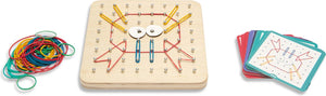 Bs toys geobord - speelgoed van fsc hout - elastiekspel - motoriekspel - montessori speelgoed - montessori - kinderspeelgoed - 1 tot 2 spelers - cadeau kind