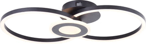 Brilliant bray - plafondlamp - led 24w - 3000k - zwart