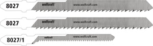 Wolfcraft - acryl decoupeerzaagbladen - decoupeerzaagblad fijne rechte en bochtsnede voor - hcs-bladen met t-schacht – speciaal voor acryl en acrylglas - 8027000