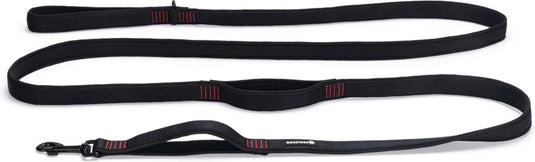 Beeztees parinca premium - hondenriem - nylon - zwart - 300 cm x 25 mm