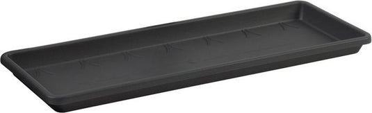 Elho barcelona balkonbak schotel 70 - schotel voor balkon buiten - ø 65.0 x h 2.8 cm - antraciet