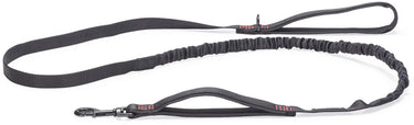 Beeztees parinca premium elastische looplijn - hondenriem - nylon - zwart - 180 cm x 20 mm