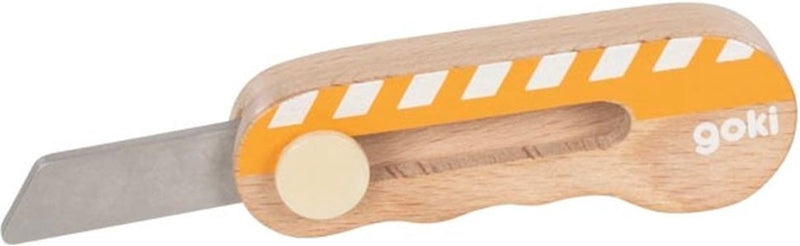 Afbeelding laden in galerijviewer, Goki werktuig: cuttermes 10x3,5x1,5cm, hout, 3+
