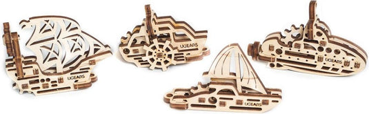 Ugears modelbouw hout fidgets boten