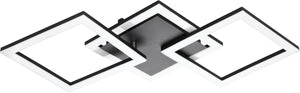 Eglo connect.z paranday-z smart plafondlamp - 65 cm - zwart wit - instelbaar wit licht - dimbaar - zigbee
