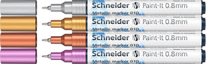Schneider schrijfwaren schneider metallic marker - paint-it 011 - 2mm - 4 stuks - s-ml01111501