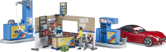 Bruder tankstation en car wash van