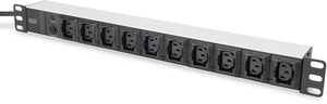 Digitus dn-95404 19 inch stekkerdoos voor patchkast 1 he apparaatcontactdoos c13 10a zwart