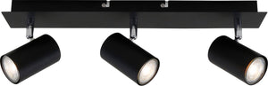 Briloner run - opbouwspot - plafondlamp met kantelbaar spots - plafondspot met gu10 - zwart