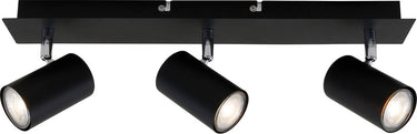 Briloner run - opbouwspot - plafondlamp met kantelbaar spots - plafondspot met gu10 - zwart