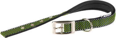 Ferplast daytona deluxe halsband hondenhalsband - zachte voering - groen - reflecterend - l - breedte: 2,5 cm - nekomtrek: 37 - 45 cm (gelieve alvorens bestellen opmeten)