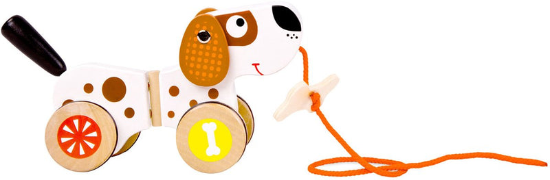 ギャラリービューアに画像をロードする, Small foot - houten trekfiguur hond
