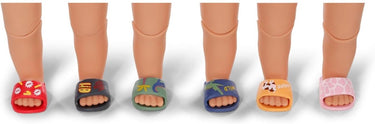 Baby born slippers poppenaccessoire 43cm kleurrijk zomer speelgoed.