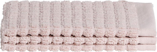 Seahorse cube 3x washand 16 x 21 cm - roze - set van 3 stuks