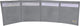 Eurotrail windscreen - 4 vlaks met raam - grijs