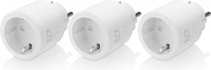Deltaco smart home 3x slimme draadloze stekker - wifi - 10a - 2400w - timer - wit