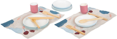 Small foot - houten bestekset met placemats, 18dlg.