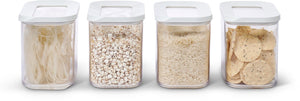 Mepal modula set bewaardozen - 4x 1000 ml - voorraaddoos - wit