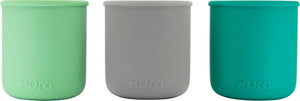 Pura my-my™ - silicone - drinkbeker - 3-pack - mint, grijs en moss