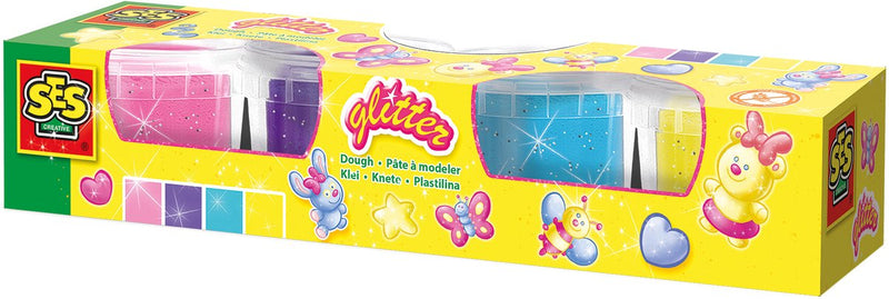 ギャラリービューアに画像をロードする, Ses creative ses glitterklei - 4 kleipotjes
