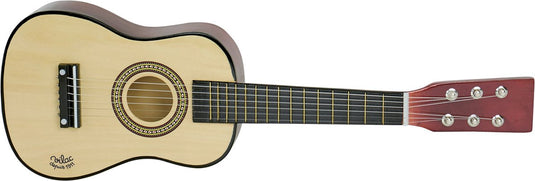 Vilac houten gitaar muziekspeelgoed natuur met reservesnaren.