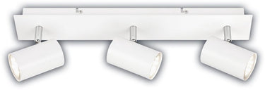 B.k.licht briloner isil a – opbouwspot – led plafondlamp – eek a lichtbron* – 50.000u – zwenkbaar spots – vervangbare lichtbron – wit – 45x8x12,3 cm
