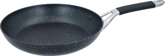 Alpina koekenpan 28 cm - hapjespan met anti-aanbaklaag - skillet voor alle warmtebronnen - ook voor inductie - pfoa-vrij - zwart zilver