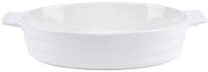 Merkloos sans marque premium keramische wit ovenschaal | met 1,5 liter capaciteit | ovale | vaatwasser veilig | hittebestendig tot 200 graden celsius | perfecte cadeauoptie voor bakliefhebbers | 31x18,5x6cm