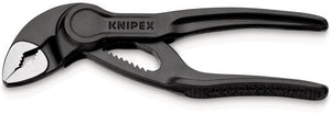 Knipex cobra® xs pijp- en waterpomptang | 100 mm lengte | ruwe oppervlakken | reliëf | grijs geatramenteerd - 87 00 100 bk