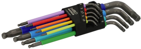 Bahco c1997lm 9p inbus haakse schroevendraaierset 1.5 mm, 2.0 mm, 2.5 mm, 3.0 mm, 4.0 mm, 5.0 mm, 6.0 mm, 8 mm, 10.0 mm