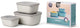 Mepal - multikom cirqula vershouddoos set - 750 + 1500 + 3000 ml - rechthoekig - nordic white