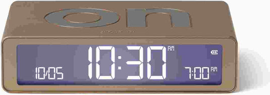 Lexon flip classic on off omkeerbare oplaadbare wekker - licht goud
