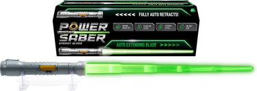 Goliath power saber groen - verkleedaccessoire - schuift automatisch uit!