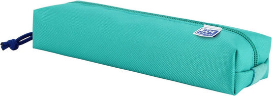 Oxford etui - turqouise met elastiek - rechthoekig pennenetui 22cm - etui jongens - etui meisjes