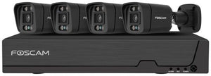 Foscam fna108e-b4-2t-b kit beveiligingscamera set - 4 camera's - poe - 2tb geheugen - kleurennachtzicht 20m - 8mp - zwart