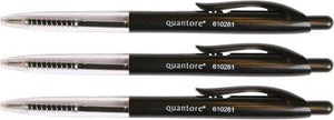 Quantore balpen drukknop zwart medium