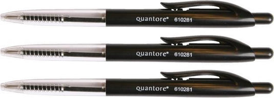 Quantore balpen drukknop zwart medium