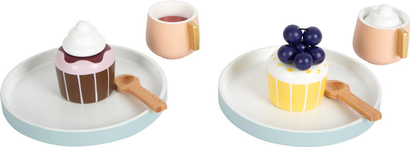 Afbeelding laden in galerijviewer, Small foot - houten koffie en theeset tasty, 16dlg.
