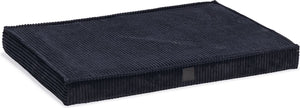 Designed by lotte benchkussen ribbed - hondenkussen - orthopedisch - ribbed stof - antraciet - 88x58x8 cm